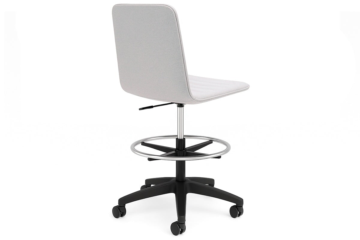 Lark Drafting Chair-PU black arms 