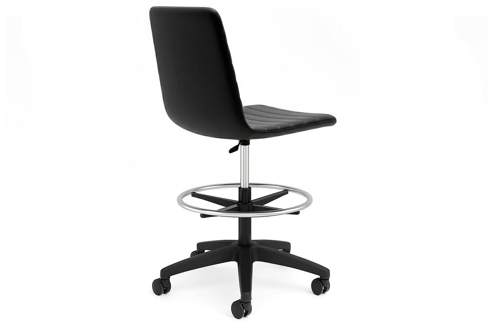 Lark Drafting Chair-PU black arms 