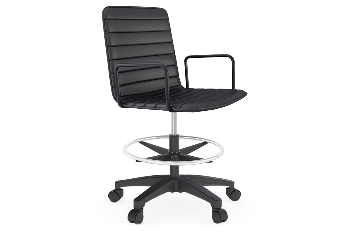 Lark Drafting Swivel Chair Jasonl black/PU arms 