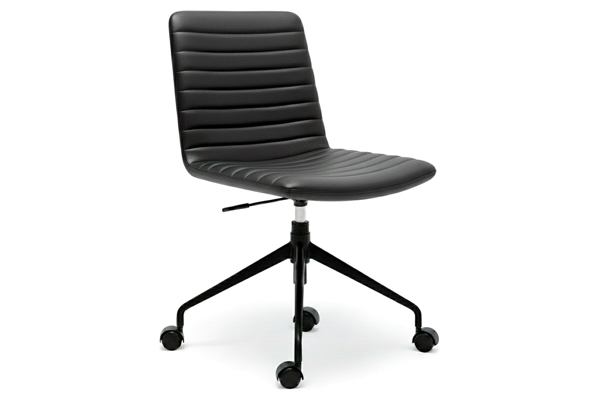 Lark Swivel Meeting Chair-PU black none 