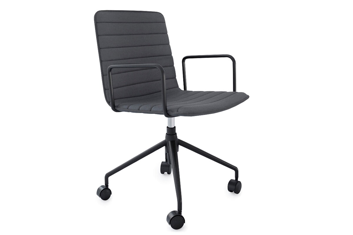 Lark Swivel Meeting Chair Jasonl dark grey/fabric arms 