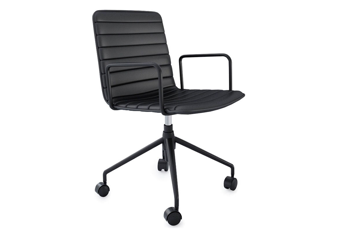 Lark Swivel Meeting Chair Jasonl black/PU arms 