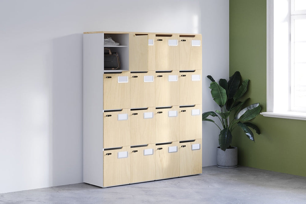 Cube Locker [4 Tier 4 Across]-maple  