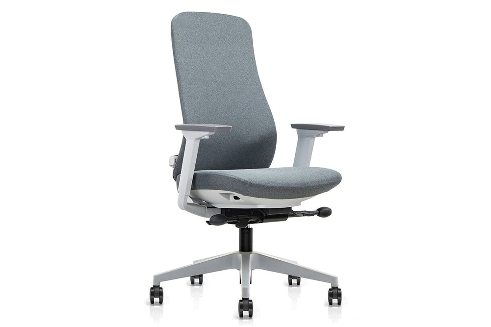 Macaw Executive Fabric Chair - Medium Back-grey  