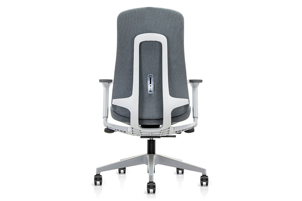 Macaw Executive Fabric Chair - Medium Back-grey  