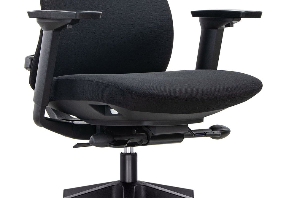 Macaw Executive Fabric Chair - Medium Back-grey  