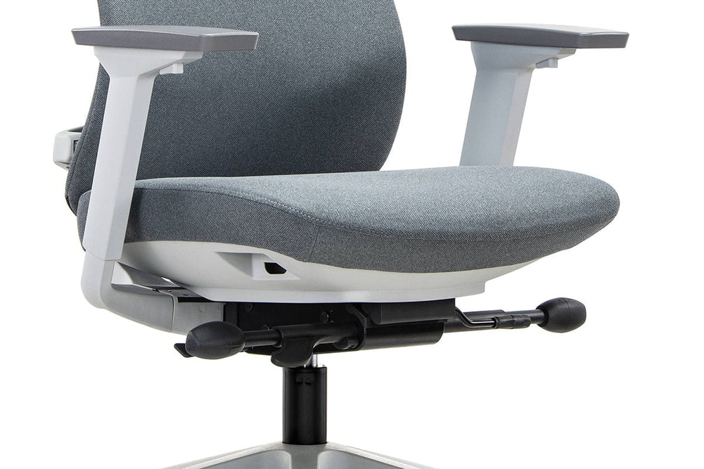 Macaw Executive Fabric Chair - Medium Back-grey  