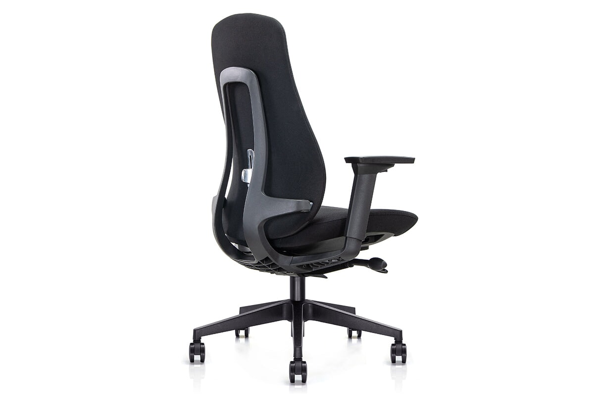Macaw Executive Fabric Chair - Medium Back-grey  