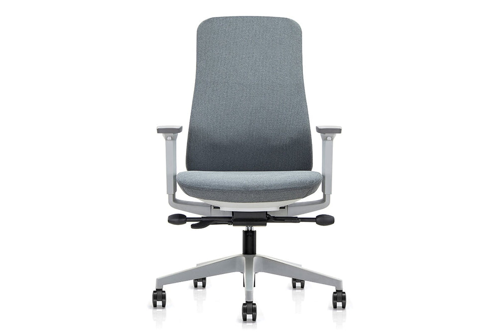 Macaw Executive Fabric Chair - Medium Back-grey  