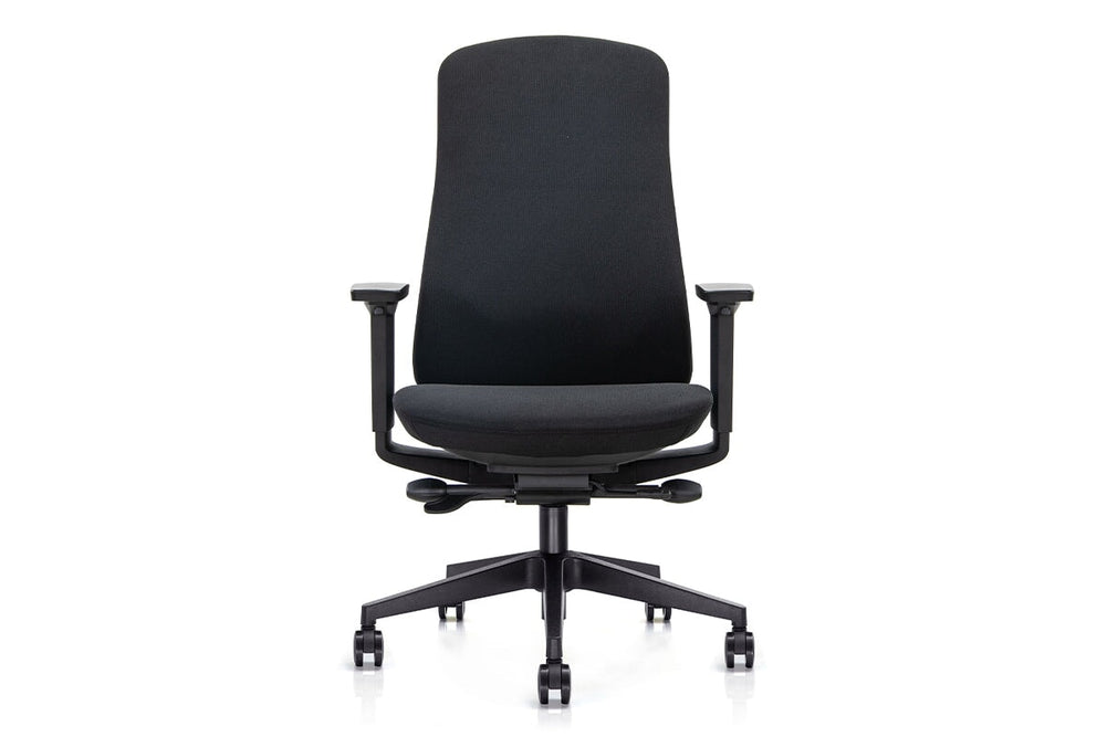 Macaw Executive Fabric Chair - Medium Back-grey  