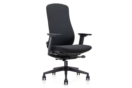 Macaw Executive Fabric Chair - Medium Back Jasonl black 