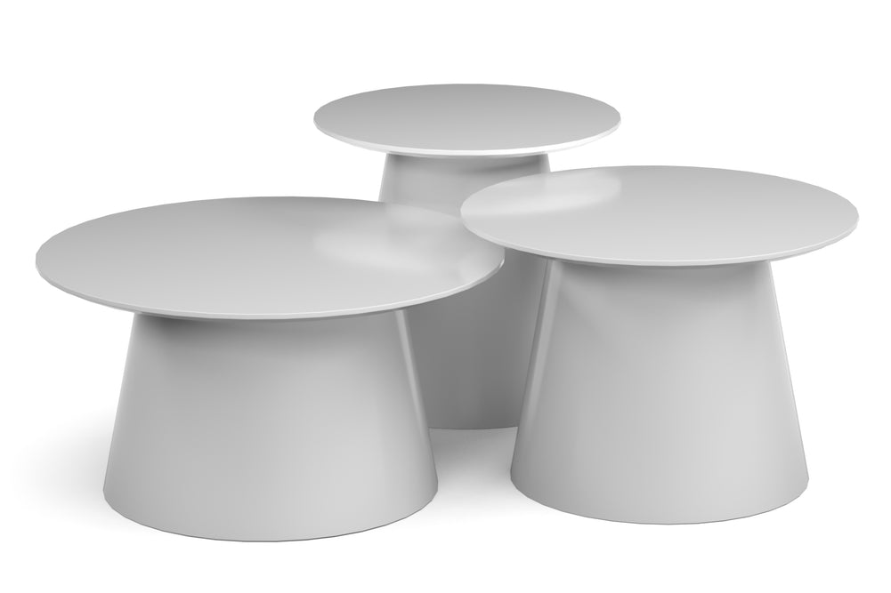 Mallee Coffee Tables - Set of 3-white  