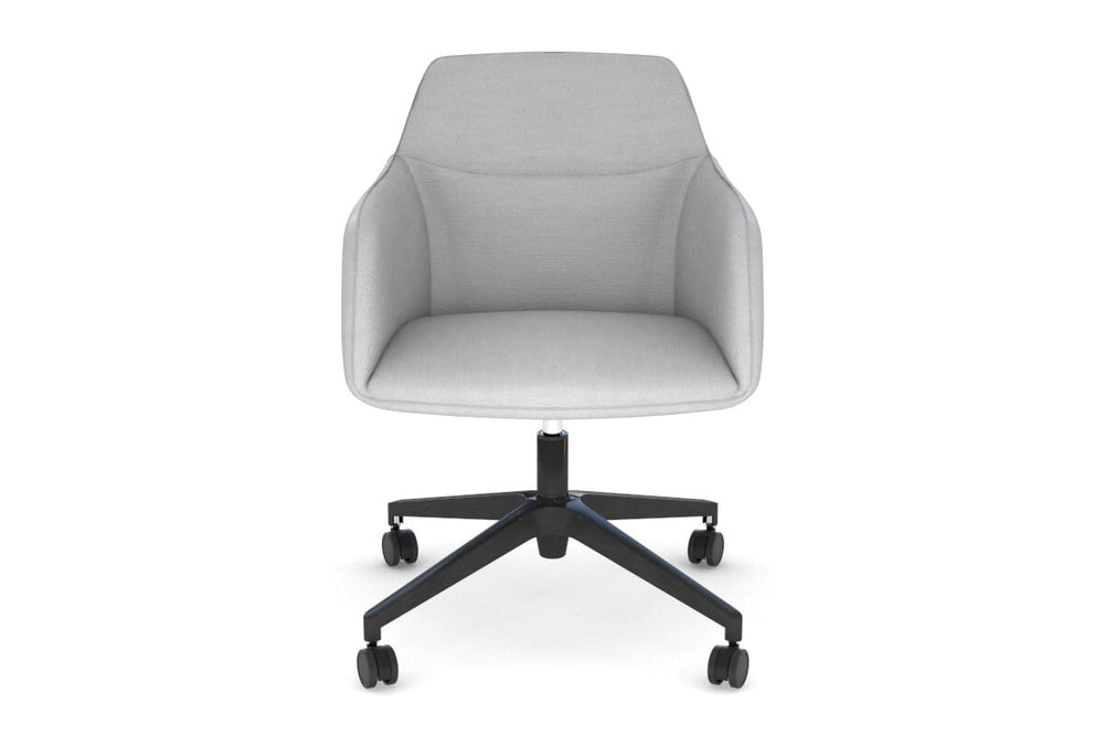 McDuck Arm Chair - Black Swivel Base-PU black black glides 