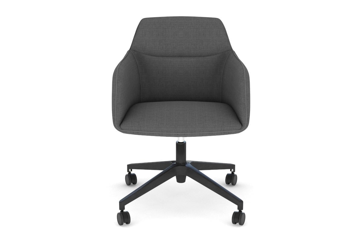McDuck Arm Chair - Black Swivel Base-PU black black glides 