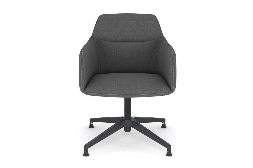 McDuck Arm Chair - Black Swivel Base-PU black black glides 