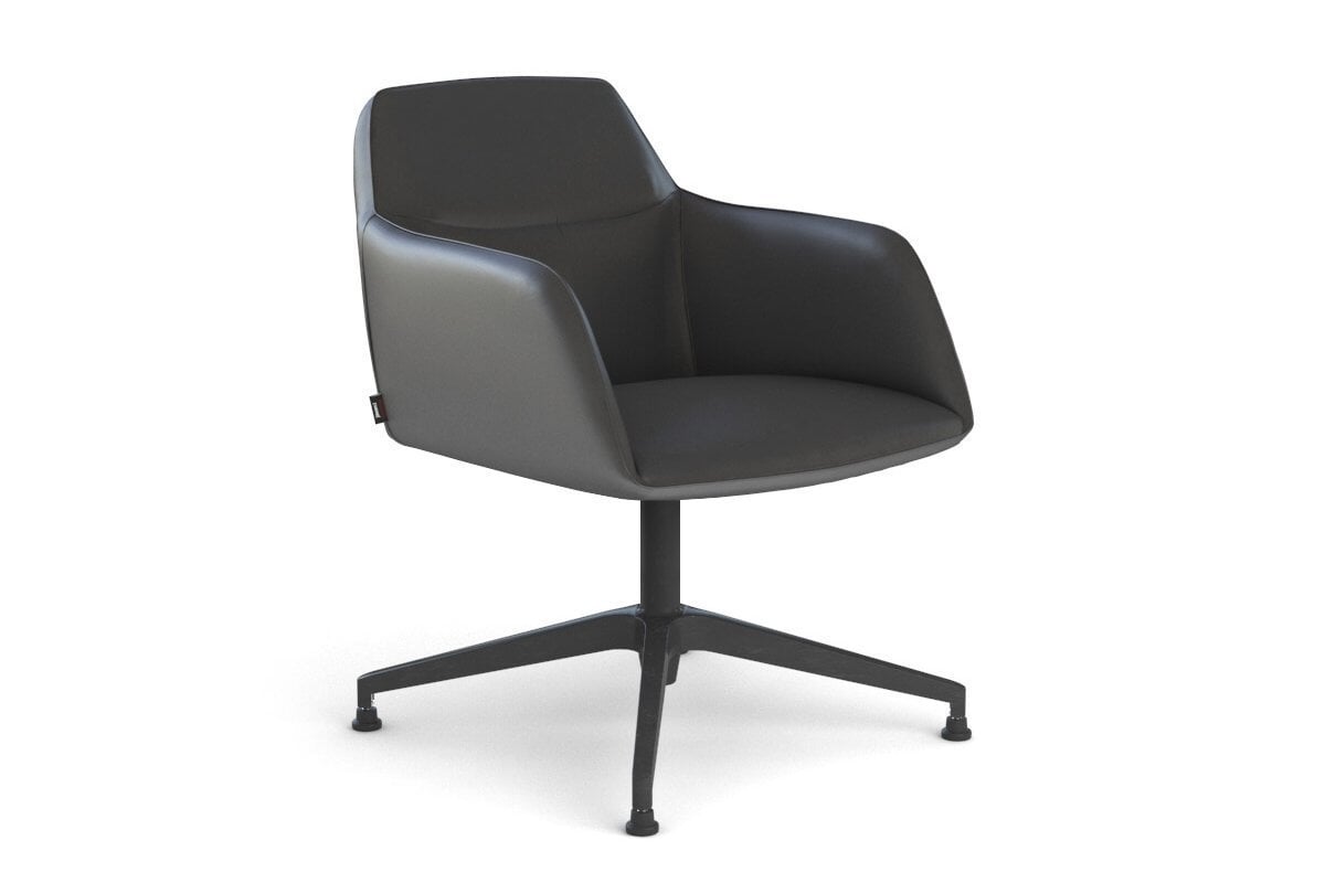 McDuck Arm Chair - Black Swivel Base Jasonl PU black black glides 