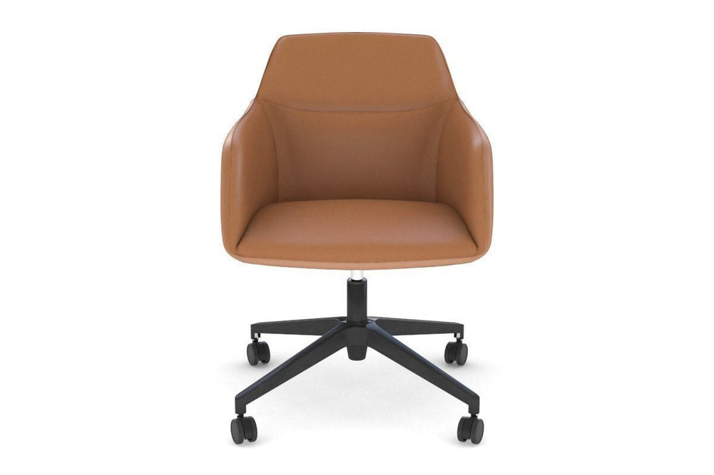 McDuck Arm Chair - Black Swivel Base-PU black black glides 