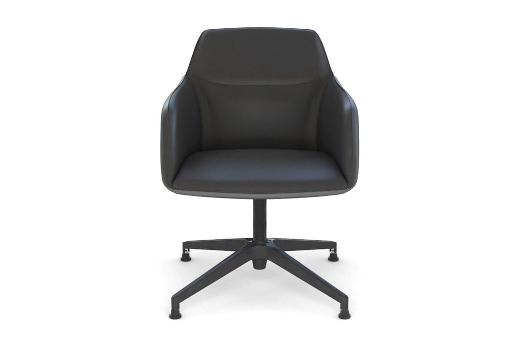 McDuck Arm Chair - Black Swivel Base-PU black black glides 