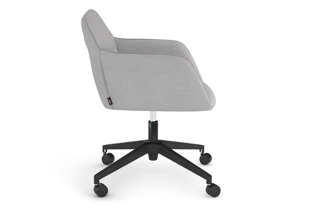 McDuck Arm Chair - Black Swivel Base-PU black black glides 