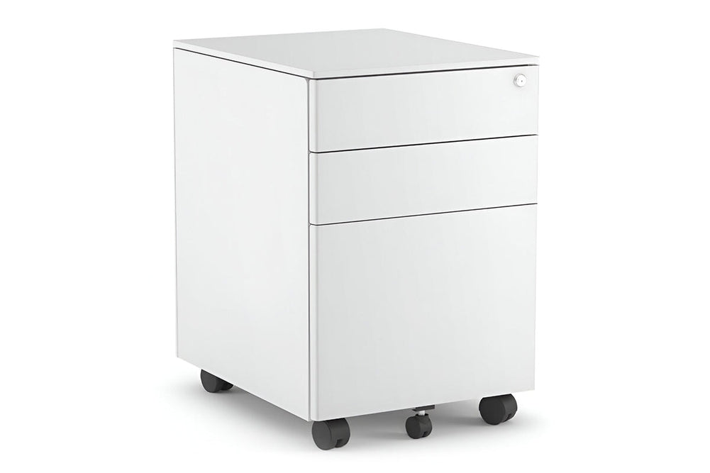 Mobile Pedestal with Filing Drawers Metal-white none 