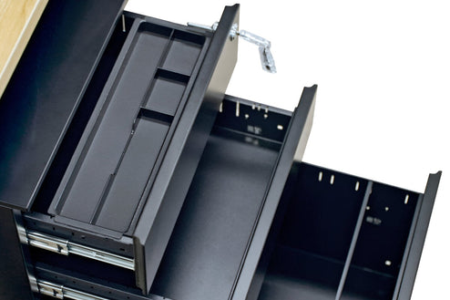 Mobile Pedestal with Filing Drawers Metal