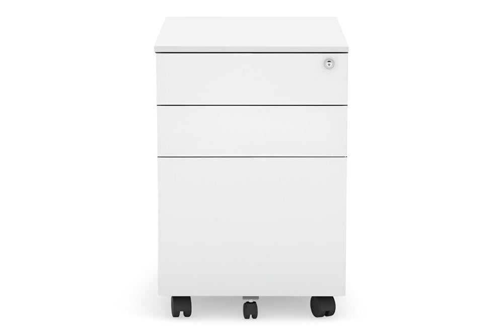 Mobile Pedestal with Filing Drawers Metal-black grey 