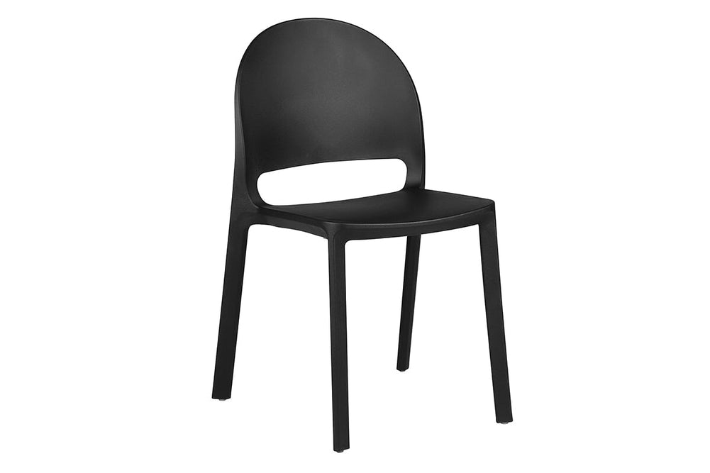 Mona Stacking Chair PP Seat and Back-black  