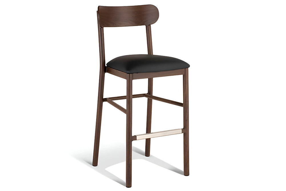 MS Hospitality Bodon Bar Stool - 750mm Seat Height-walnut  