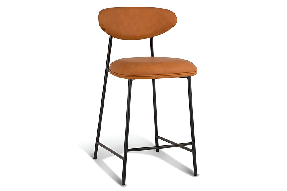 MS Hospitality Bonnie Stool - 650mm Seat Height [890H x 450W]-burnt caramel  