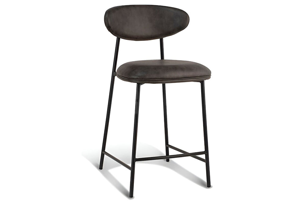 MS Hospitality Bonnie Stool - 650mm Seat Height [890H x 450W]-charcoal truffel  
