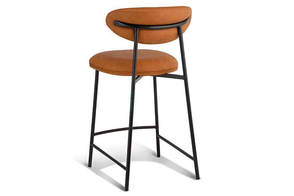 MS Hospitality Bonnie Stool - 650mm Seat Height [890H x 450W]-toffee brown  
