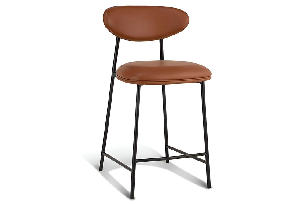 MS Hospitality Bonnie Stool - 650mm Seat Height [890H x 450W]-toffee brown  