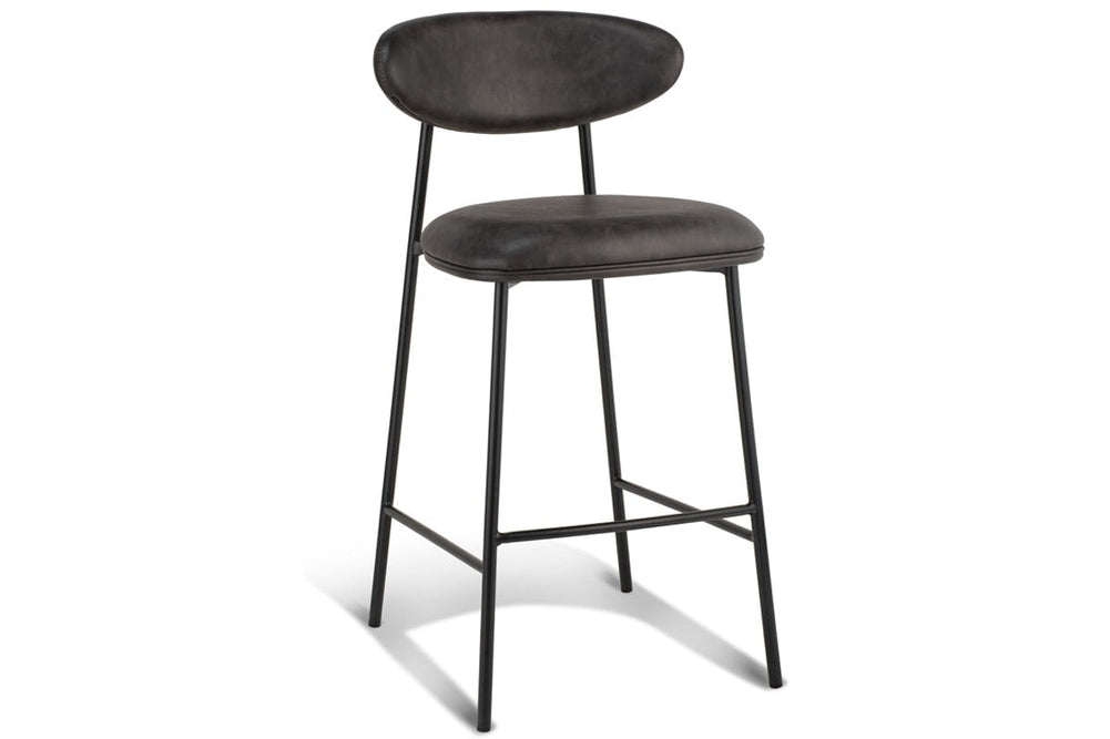 MS Hospitality Bonnie Stool  - 750mm Seat Height [990H x 450W]-charcoal truffel  