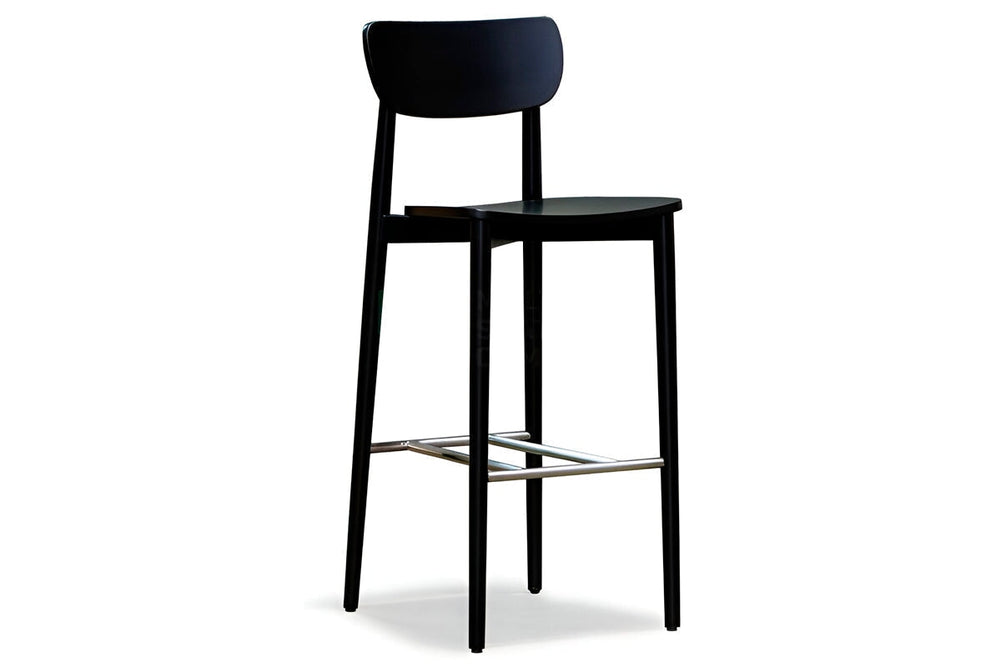 MS Hospitality Mawson Bar Stool - 750mm Seat Height-black  