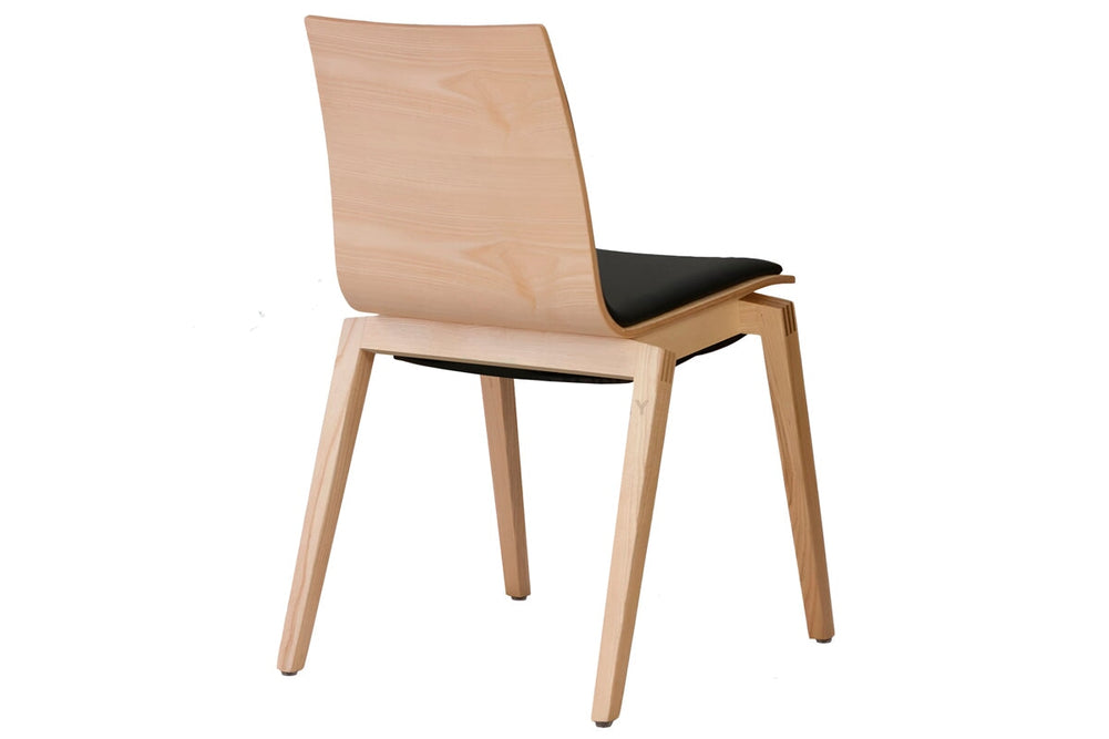 MS Hospitality Volkov Timber Chair with Cushion Seat-walnut  