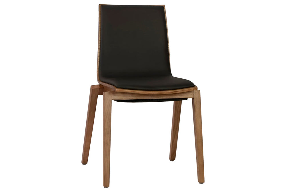 MS Hospitality Volkov Timber Chair with Cushion Seat-walnut  