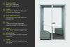 Nest 2 Person Meeting Booth with Diagonal Table [Echo Panel] - Thumbnail 7 