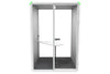 Nest 2 Person Meeting Booth with Diagonal Table [Echo Panel] - Thumbnail 1 
