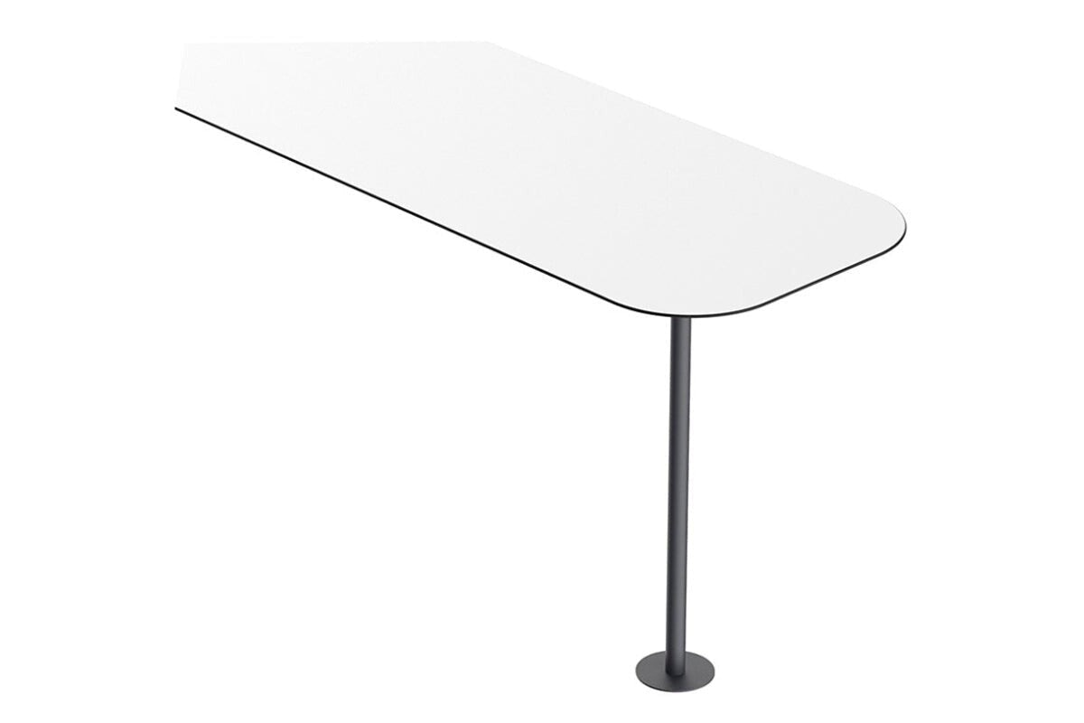 Nest 2 Person Meeting Booth with Diagonal Table [Echo Panel]-black dark grey grey