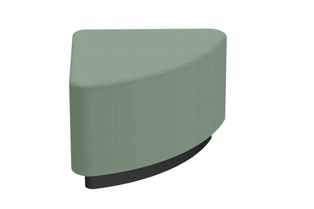 Nest 2 Person Meeting Booth with Diagonal Table [Acoustic Panel With Fabric]-black blue fabric grey