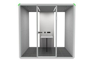 Nest 4 Person Meeting Booth [Acoustic Panel] Jasonl white light grey none