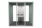Nest 4 Person Meeting Booth [Acoustic Panel With Fabric] Jasonl white green fabric none