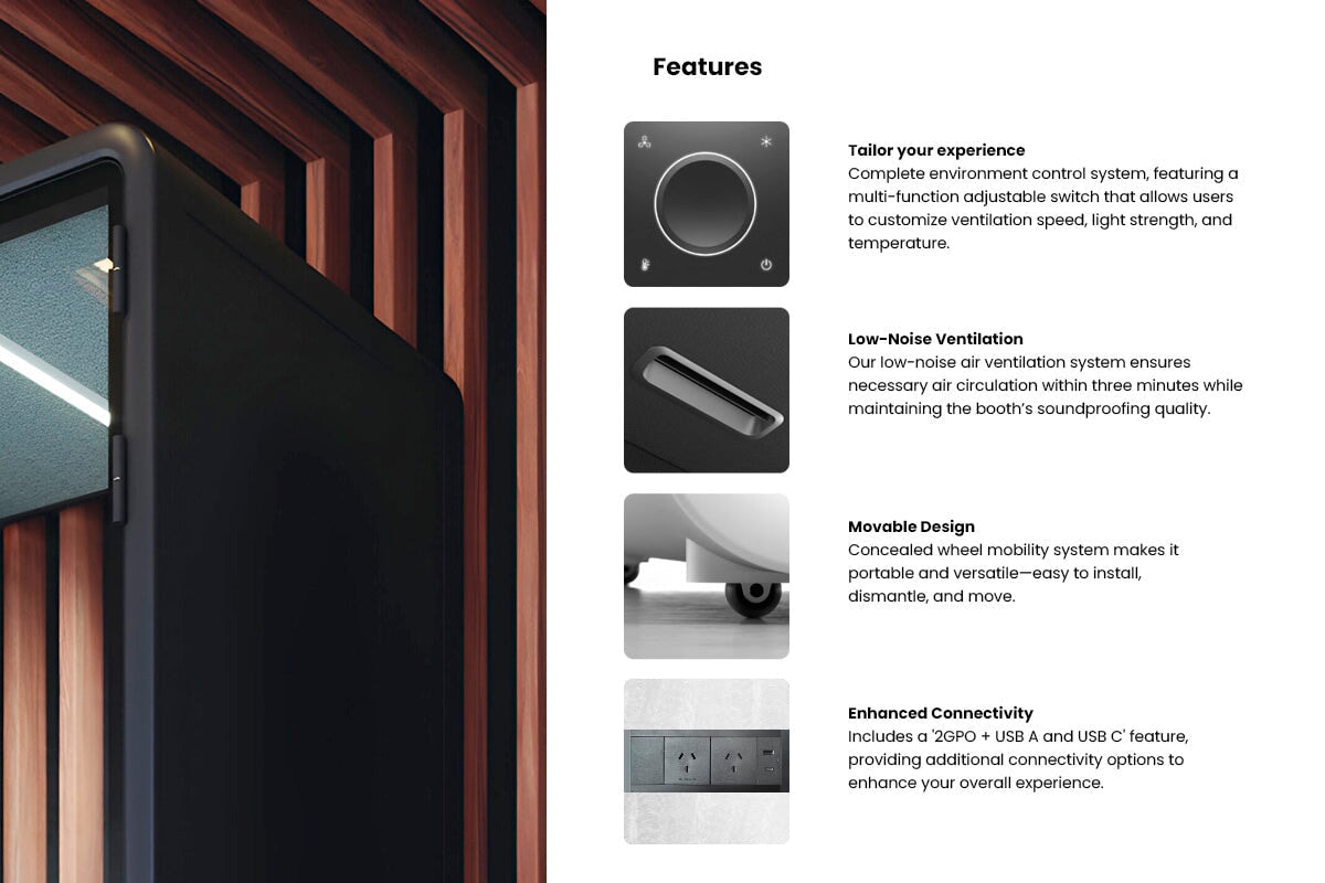 Nest 4 Person Meeting Booth [Echo Panel With Fabric] Jasonl 