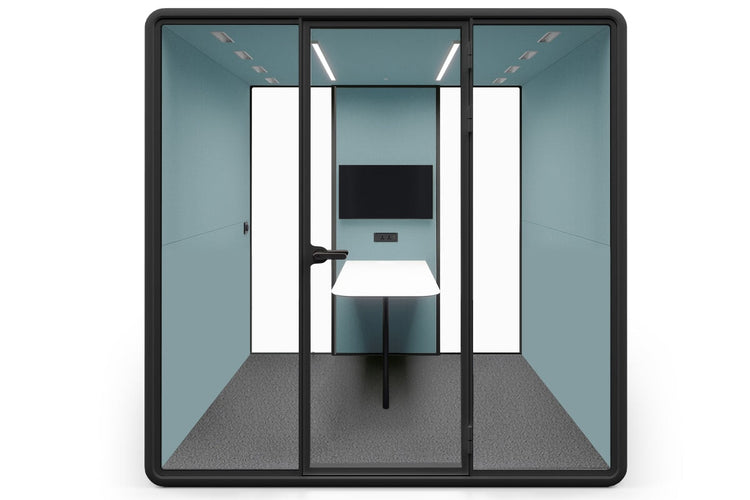 Nest 4 Person Meeting Booth [Echo Panel With Fabric] Jasonl black blue fabric none