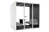 Nest 4 Person Meeting Booth - Full Glass Back Wall [Acoustic Panel] - Thumbnail 15 