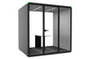 Nest 4 Person Meeting Booth - Full Glass Back Wall [Acoustic Panel] - Thumbnail 16 