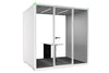 Nest 4 Person Meeting Booth - Full Glass Back Wall [Acoustic Panel] - Thumbnail 9 
