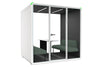 Nest 4 Person Meeting Booth - Full Glass Back Wall [Acoustic Panel] - Thumbnail 14 