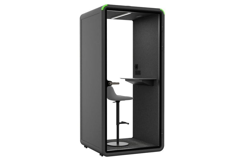 Nest Phone Booth [Acoustic Panel]-black dark grey grey