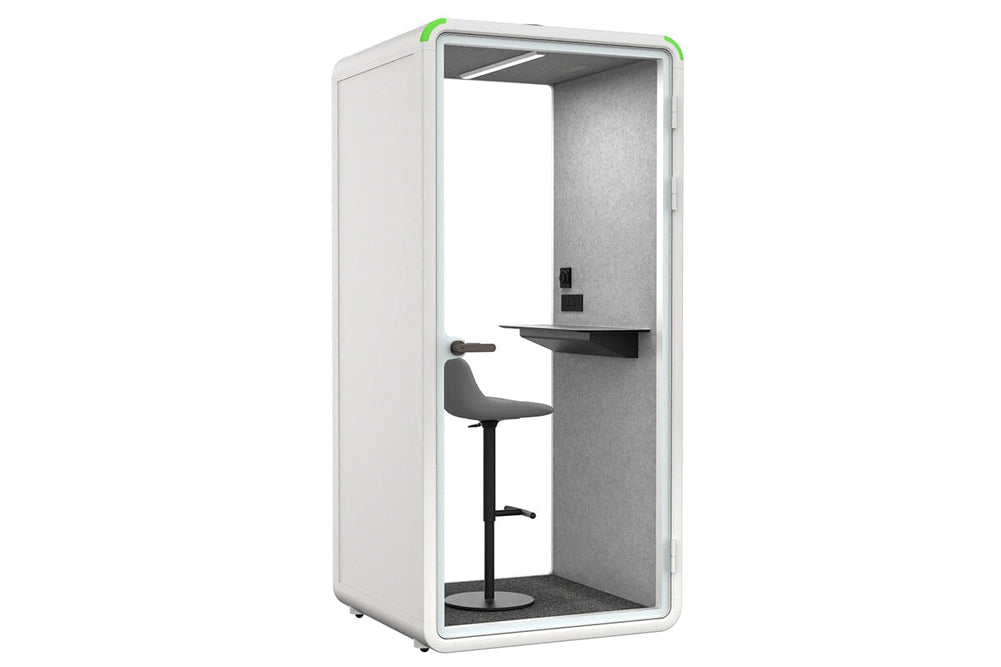 Nest Phone Booth [Acoustic Panel]-white light grey grey